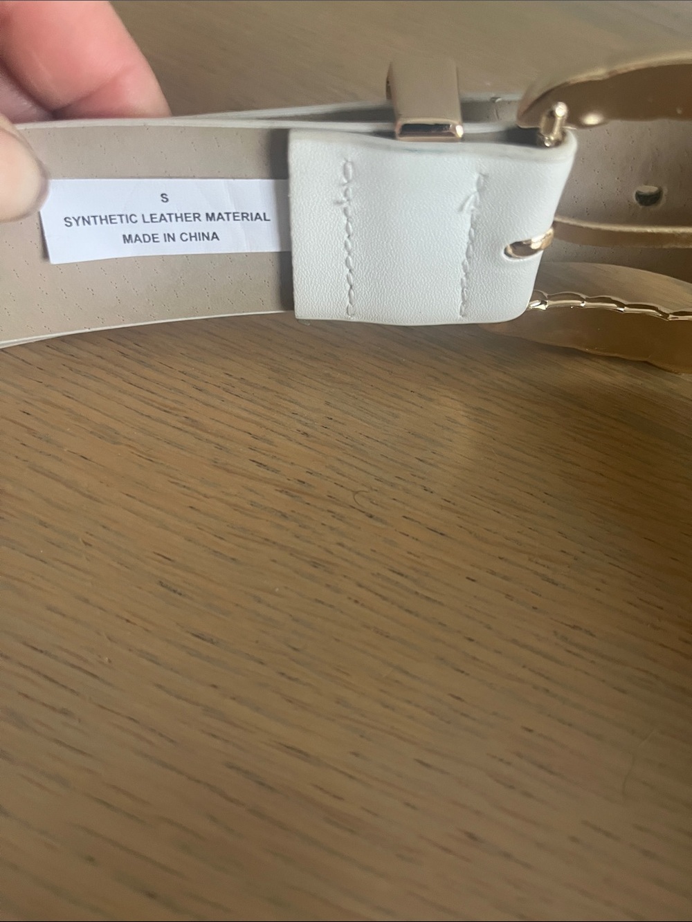 🥰🥰White Belt with Gold Twisted Buckle - Women Accessories - Picture 9 of 11